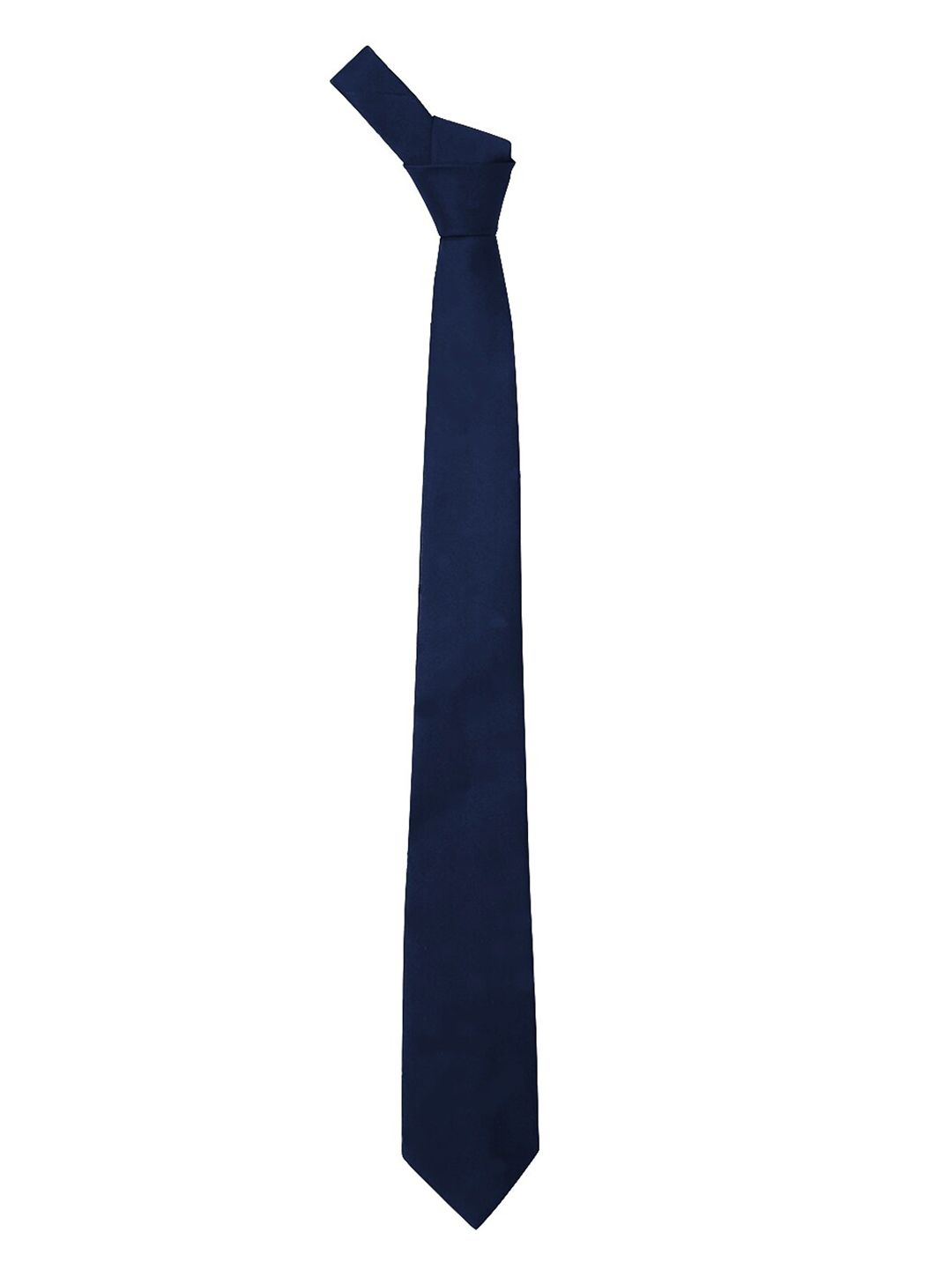 Blacksmith Navy Blue Solid Broad Satin Tie-image-44