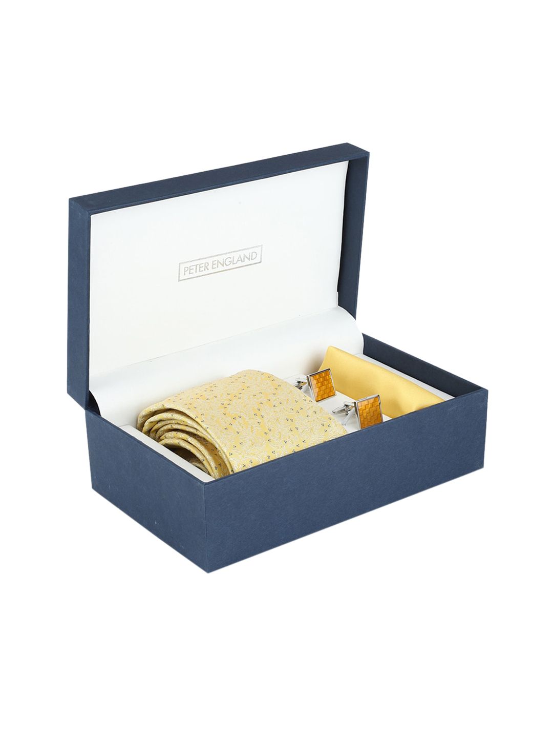 Peter England Men Yellow & Beige Accessory Gift Set-picture-10