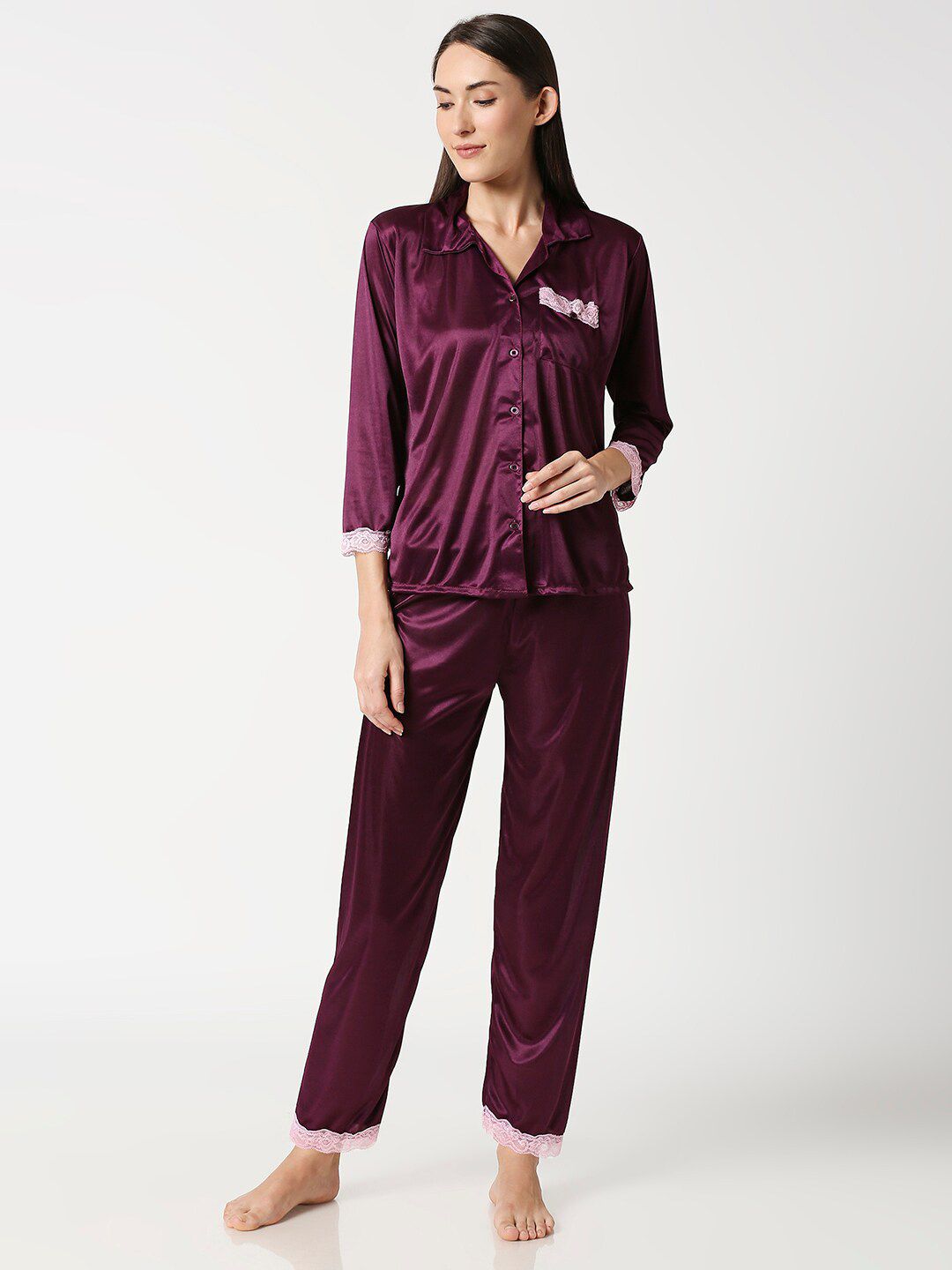 AV2 Women Purple Solid Night Suit-picture-55