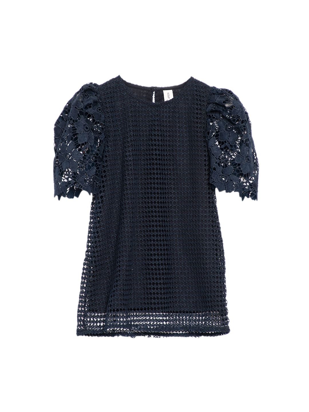 SCOUP Blue Lace A-Line Dress-picture-37