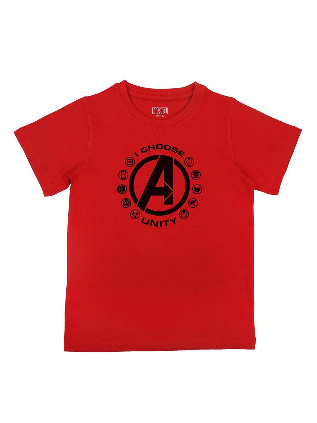 Marvel by Wear Your Mind Boys Red Typography Printed T-shirt-picture-43