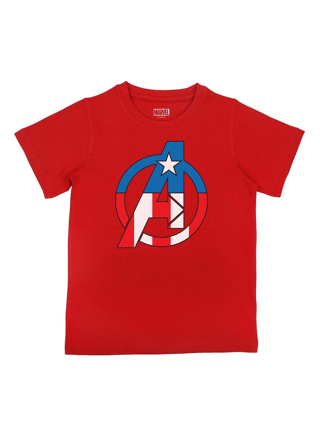 Marvel by Wear Your Mind Boys Red   Printed Applique T-shirt-picture-23