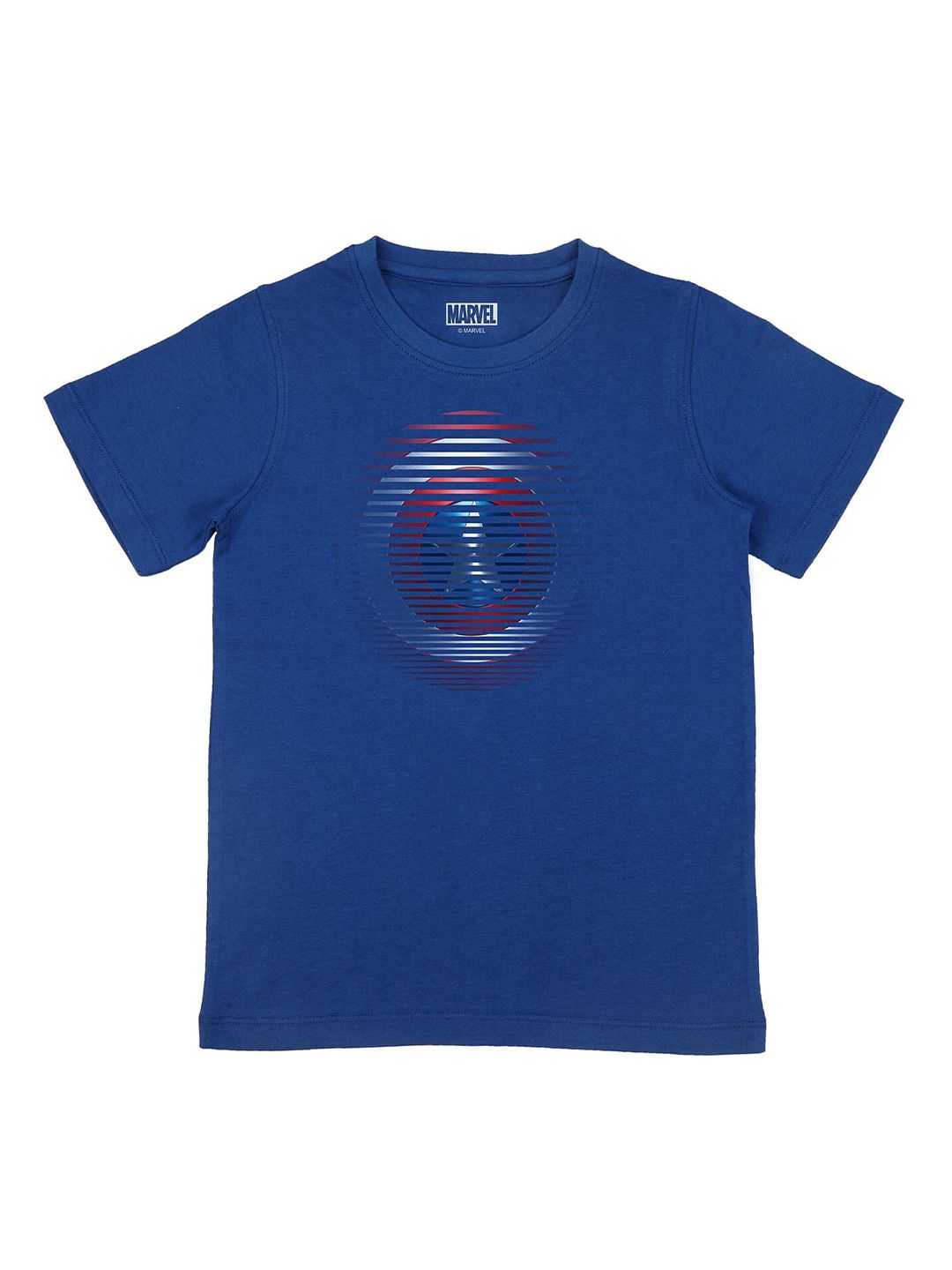 Marvel by Wear Your Mind Boys Blue Captain America Printed Pure Cotton T-shirt-picture-34