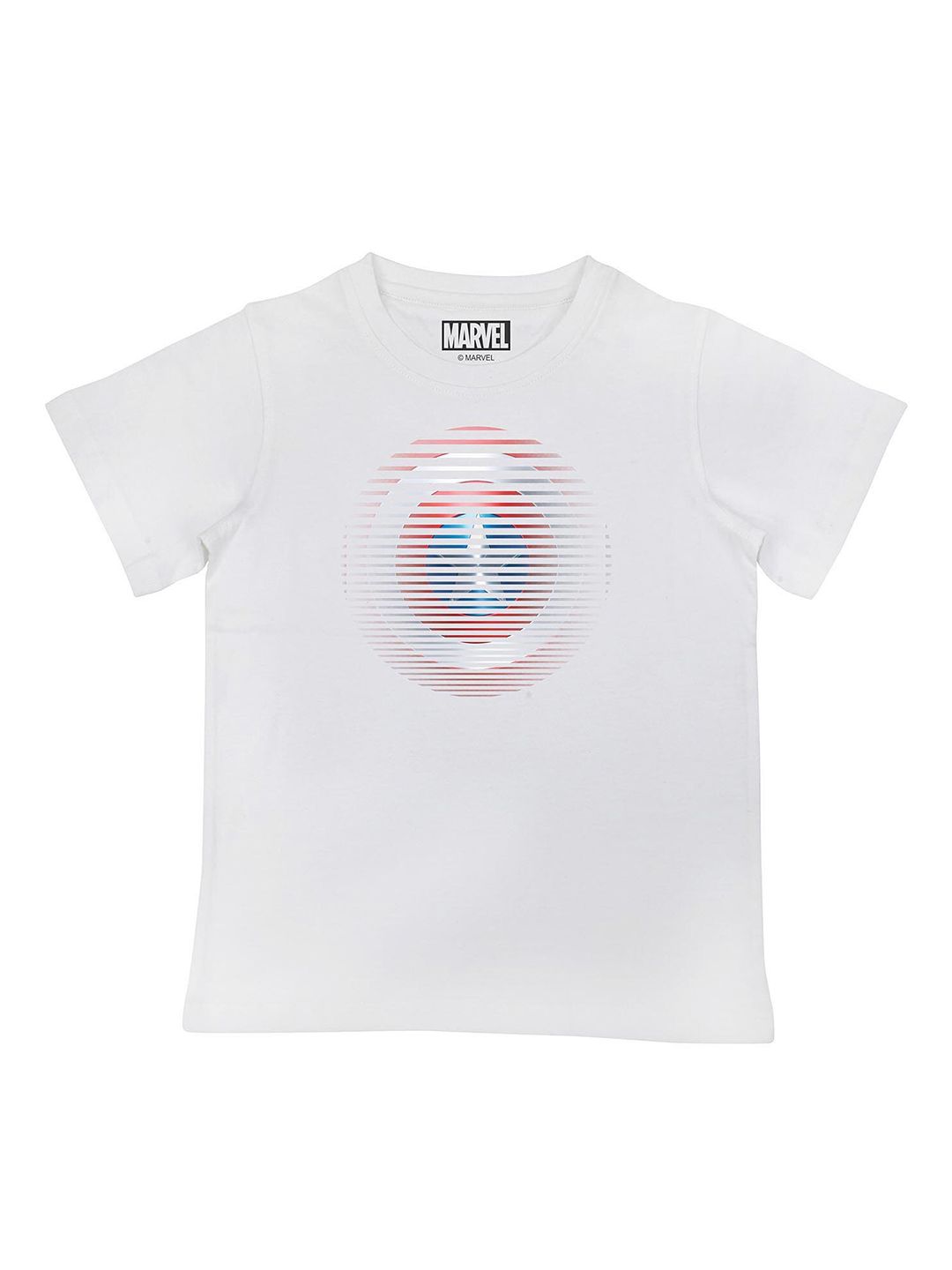 Marvel by Wear Your Mind Boys WhiteRed Captain America Printed Cotton Pure Cotton T-shirt-picture-19