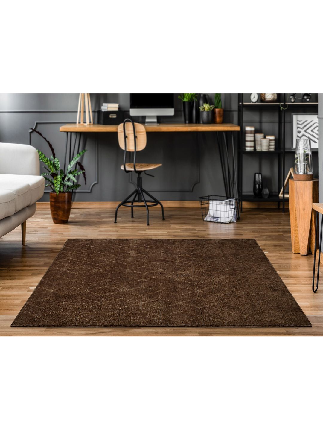 Saral Home Brown Textured Cotton Anti Slip Doormats-image-37