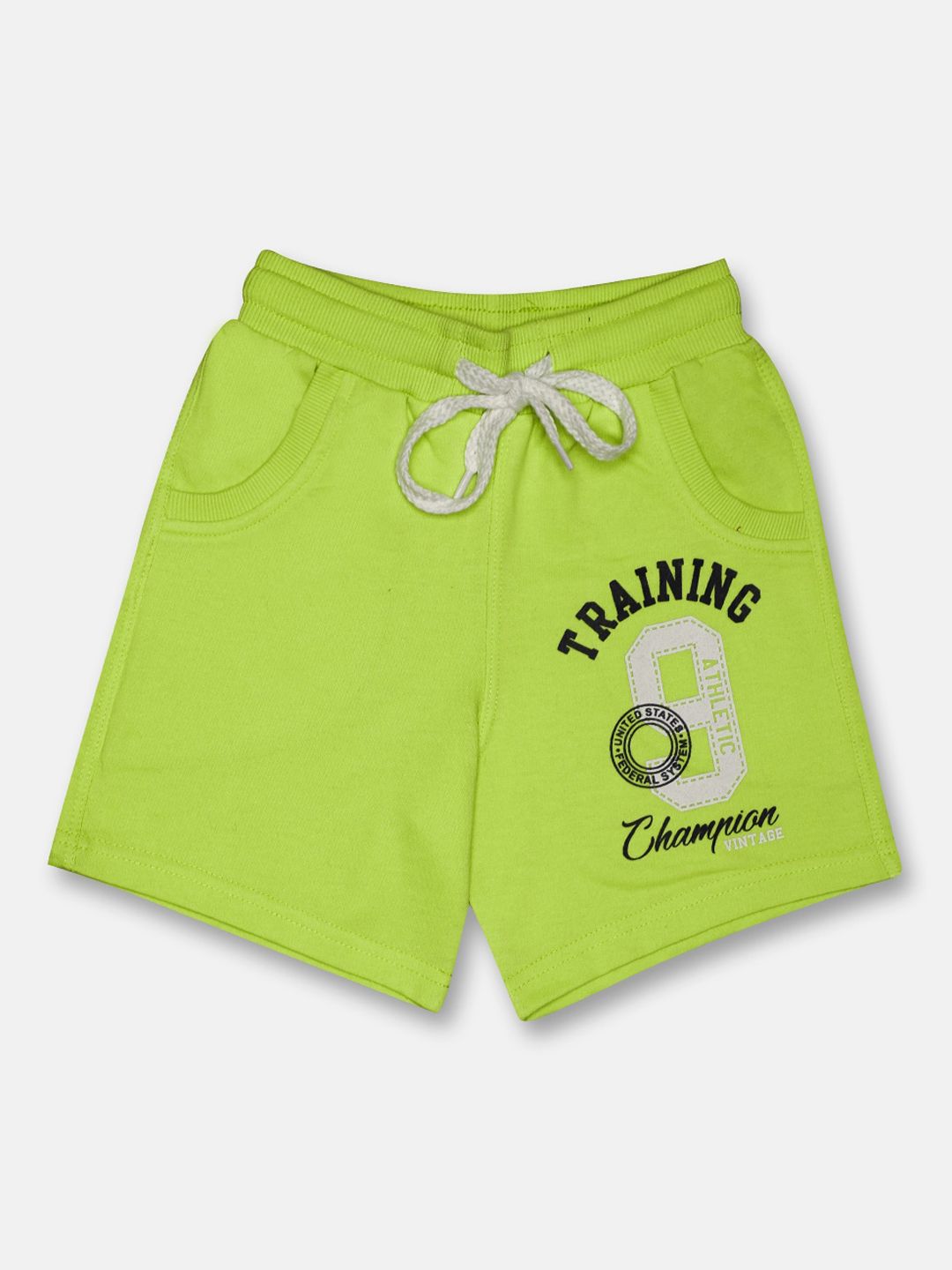 CHIMPRALA Unisex Kids Green Printed Mid-Rise Regular Shorts with Antimicrobial Technology-picture-21