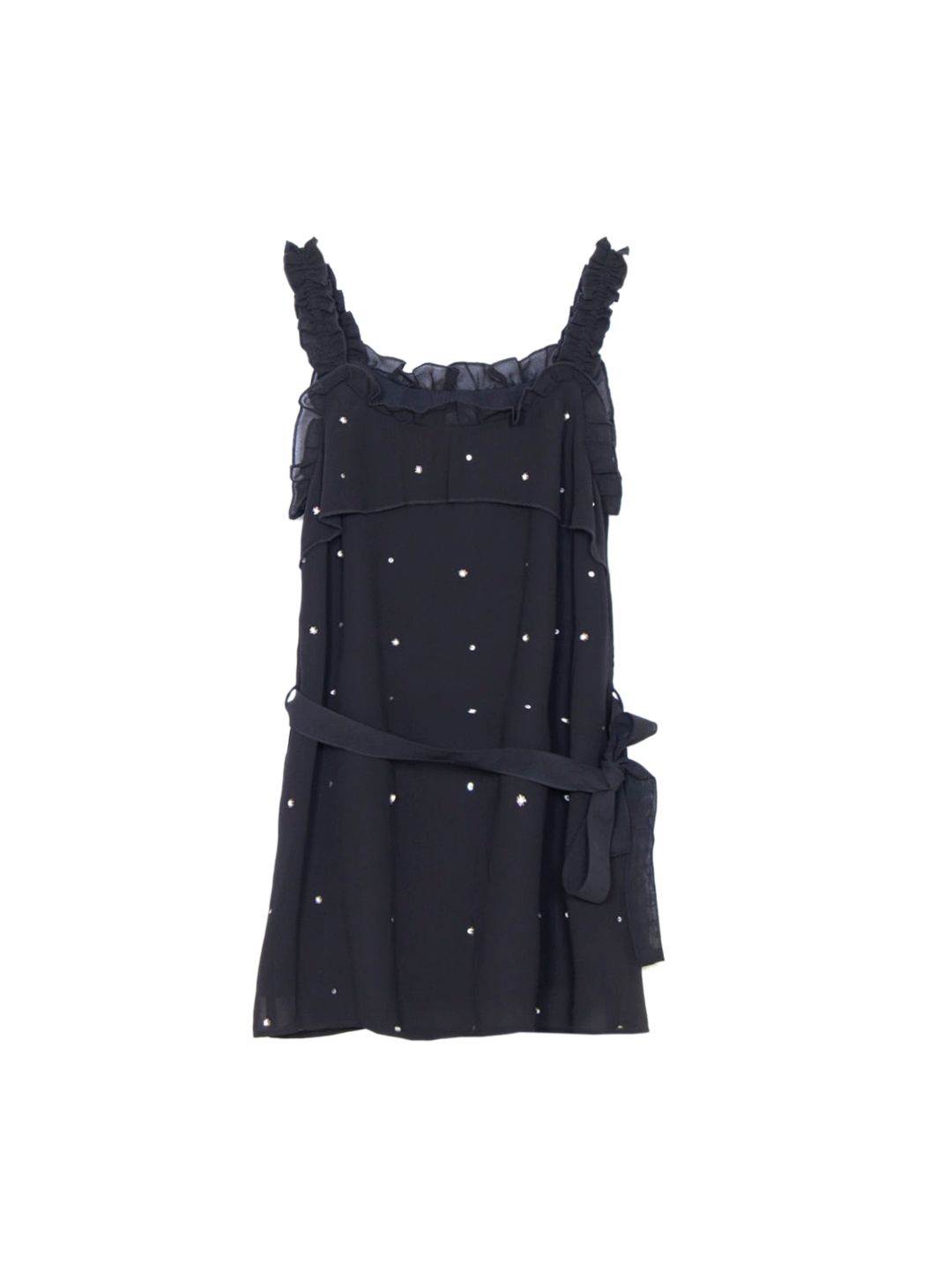SCOUP Girls Black Georgette A-Line Dress-picture-41