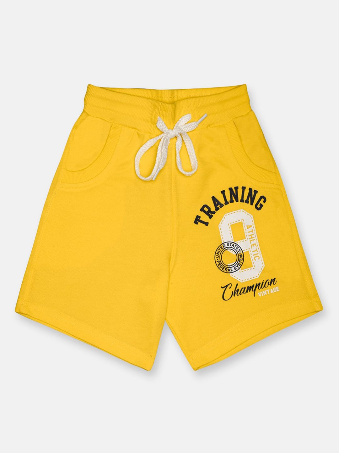 CHIMPRALA Unisex Kids Yellow Printed Mid-Rise Regular Shorts with Antimicrobial Technology-picture-38