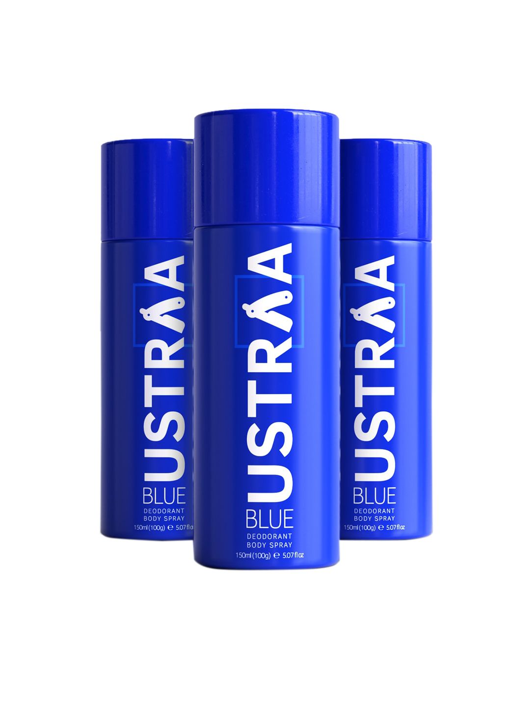 Ustraa Men Set Of 3 Blue Deodorant Body Spray - 150 ml-picture-0