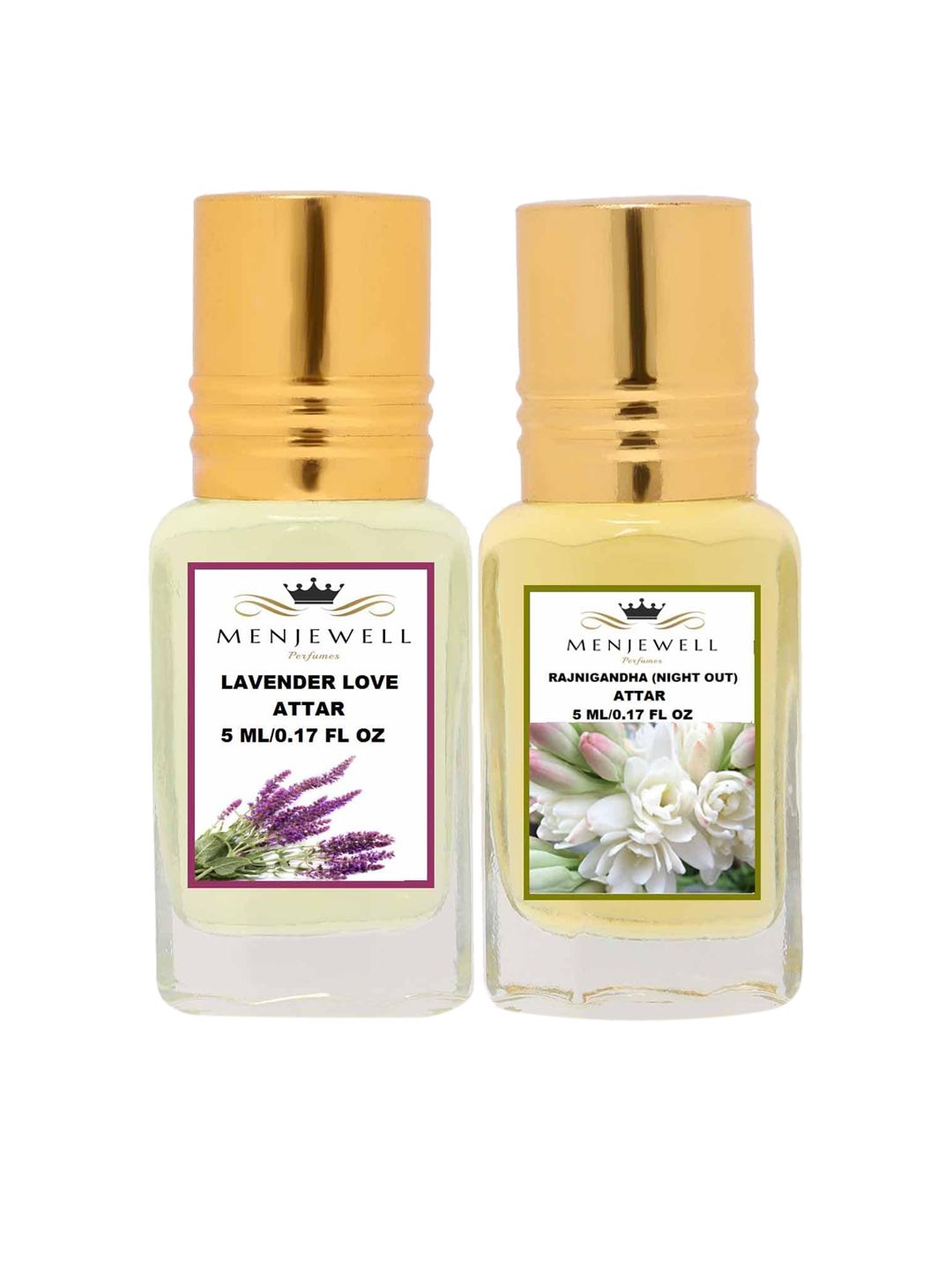 MENJEWELL Lavender Love Rajnigandha Attar 5ml - Pack of 2-image-10