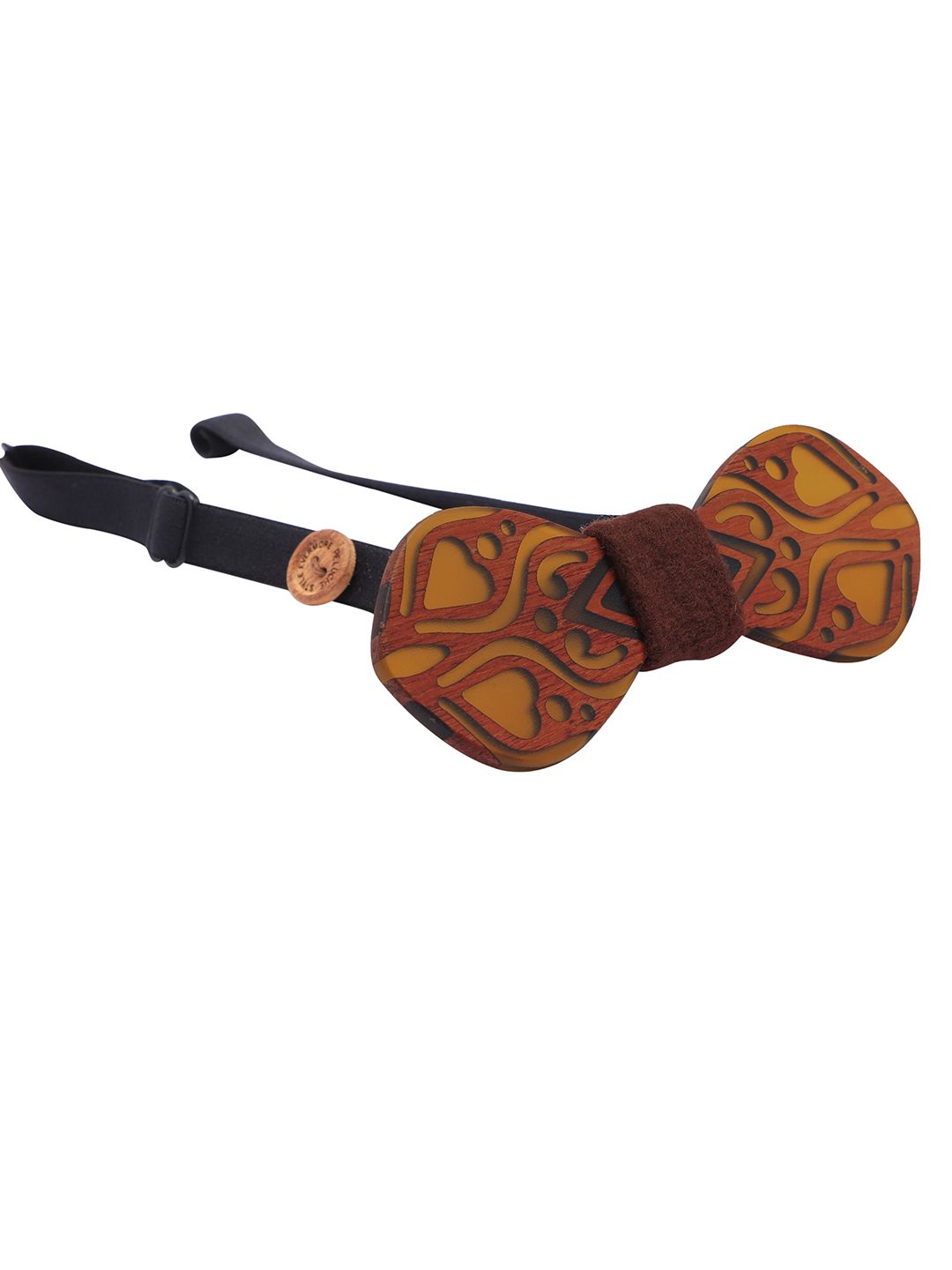 PELUCHE Men Yellow & Brown Printed Bow Tie-picture-36