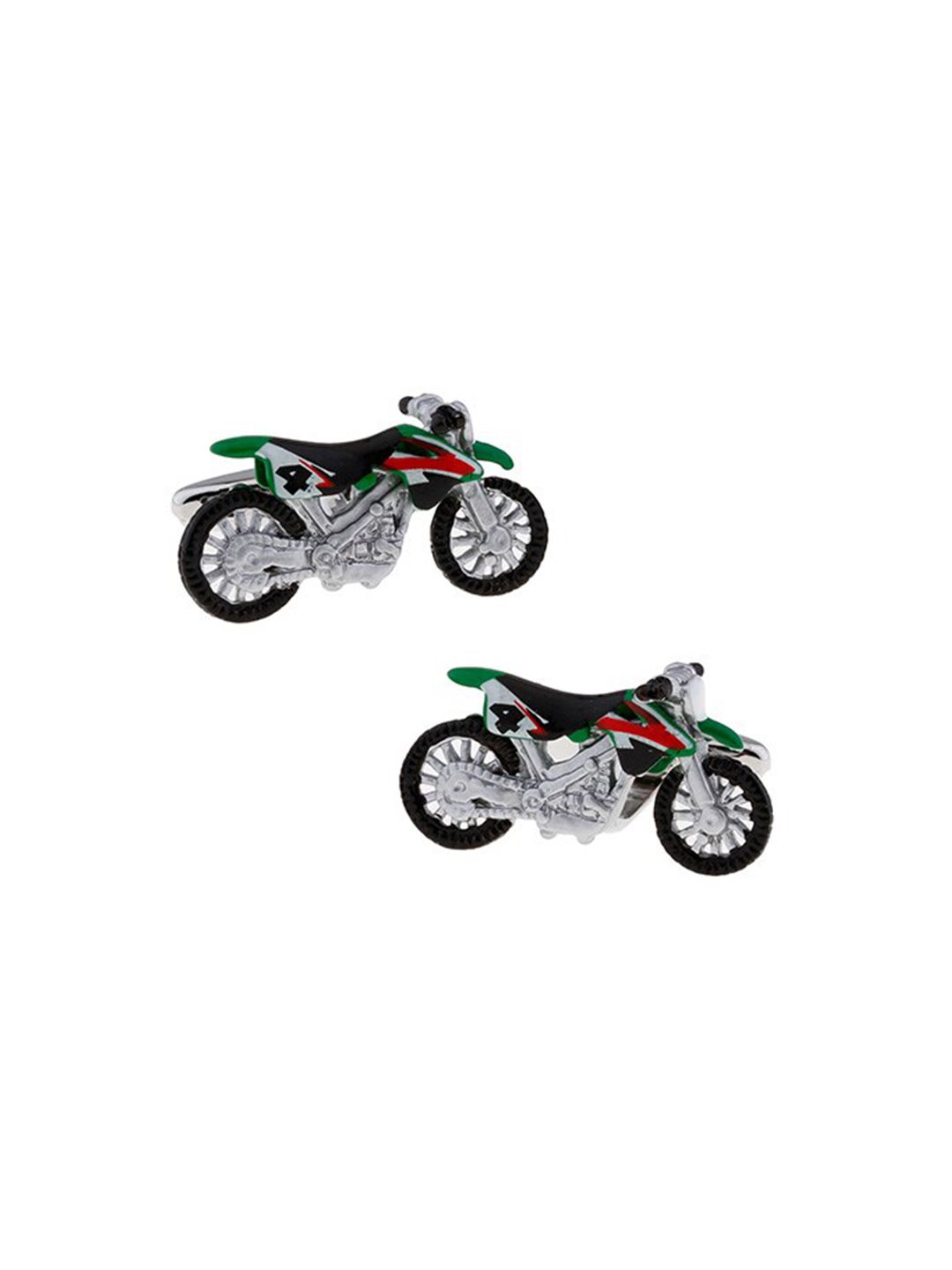 The Tie Hub Silver & Green Quirky Cufflink-picture-58
