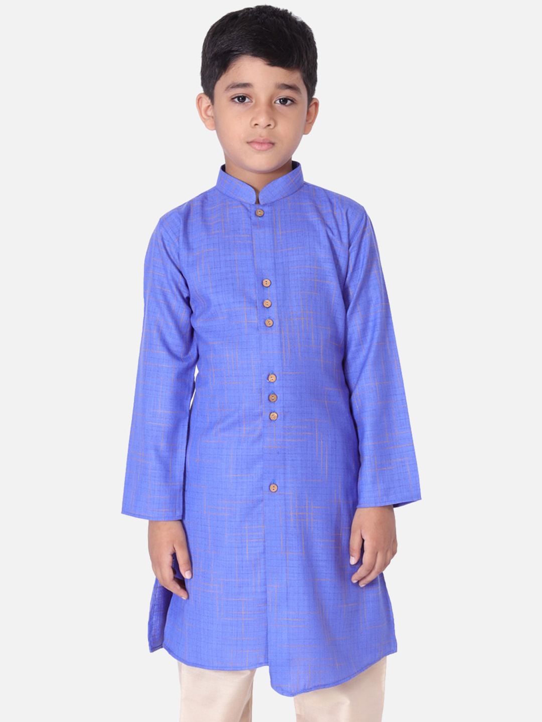 TABARD Boys Blue & Gold-Coloured Cotton Kurta-picture-40