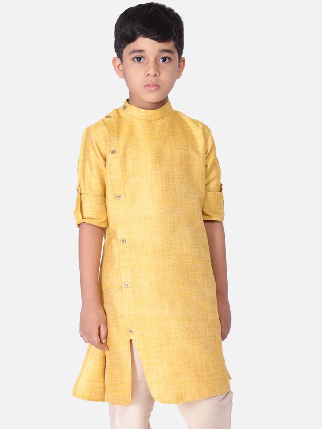TABARD Boys Yellow Kurta-picture-25