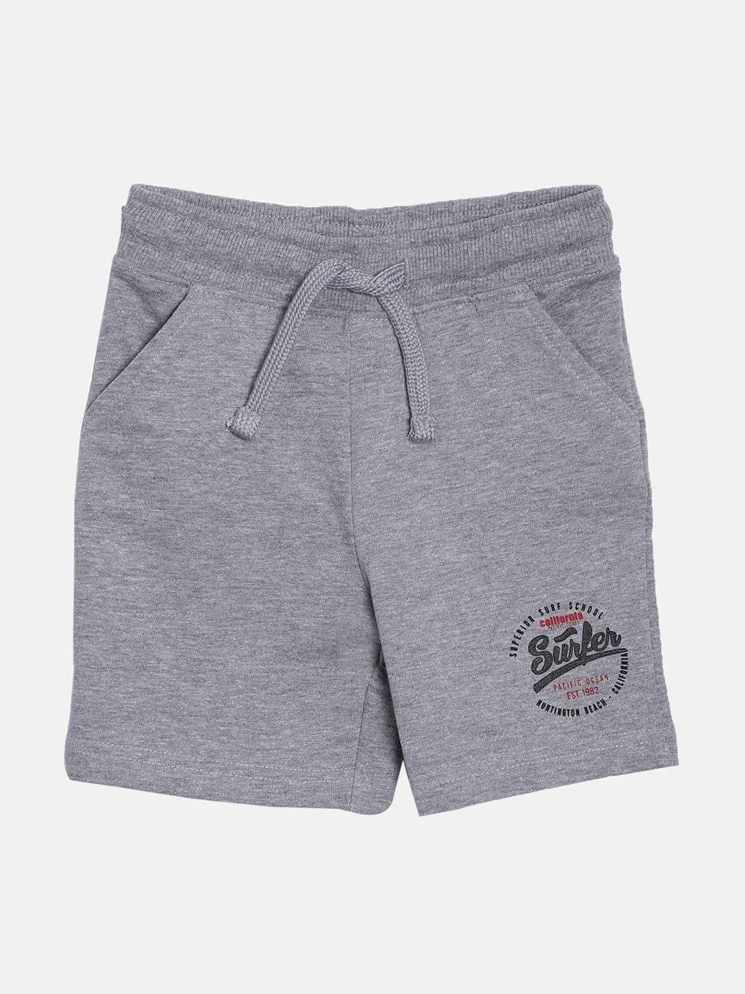 3PIN Boys Grey Mid-Rise Cotton Regular Shorts-picture-33