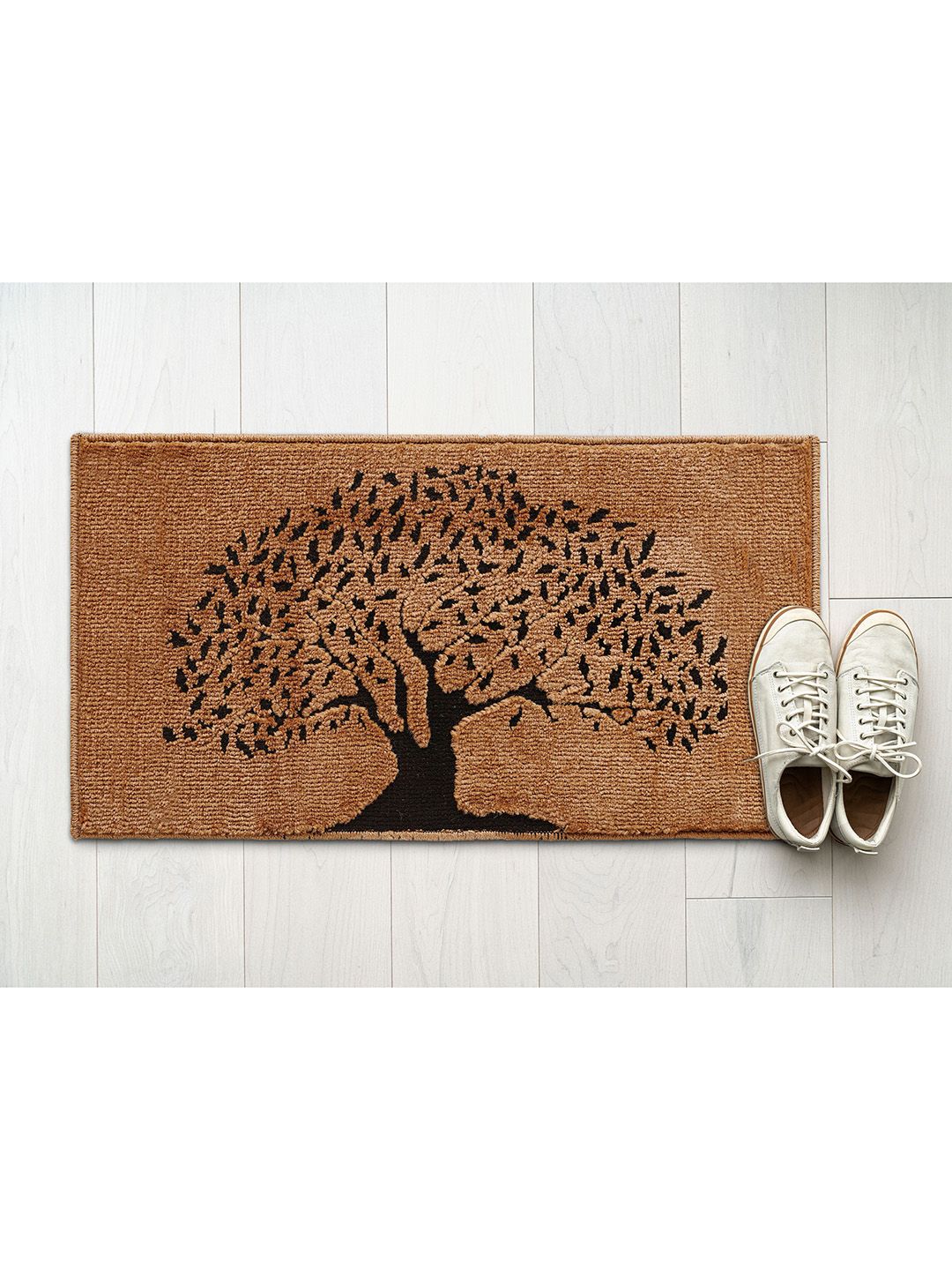 Saral Home Beige & Black Printed Anti-Skid Cotton Doormat-picture-38