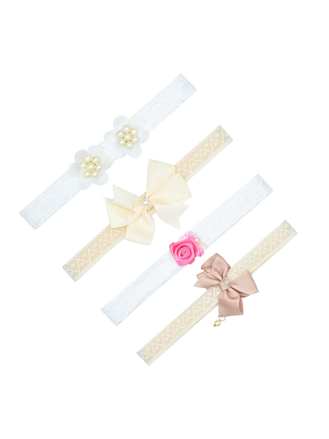 FUNKRAFTS Girls Blue & Gold-Toned Set of 4 Hairbands-picture-42