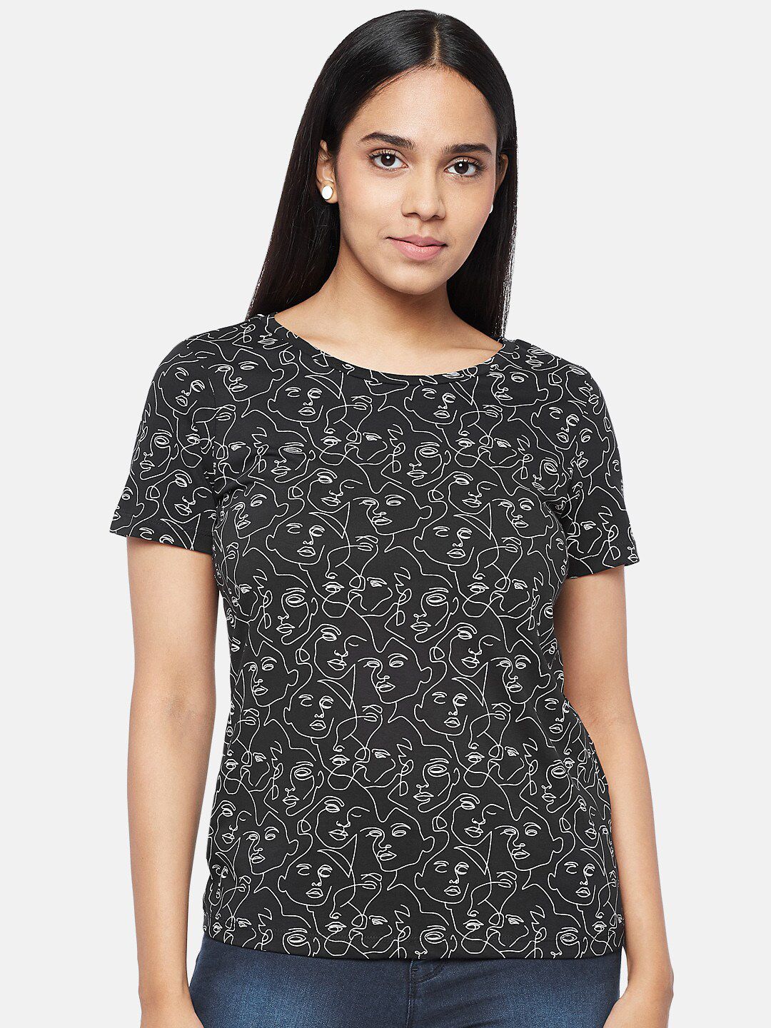 Black floral t shirts Buy Black floral t shirts online in India