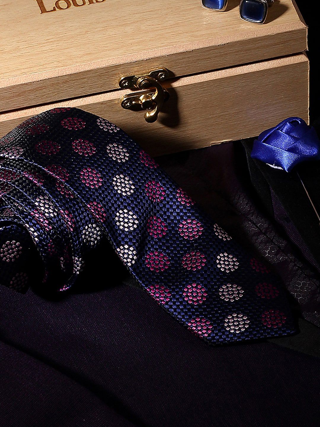 LOUIS STITCH Men Italian Silk Necktie Accessory Gift Set-picture-32