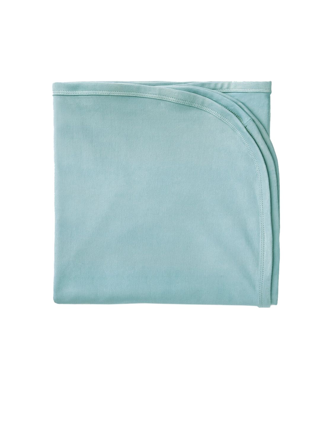 Softsens Infant Kids Teal-Blue Solid Bamboo Swaddle-image-3