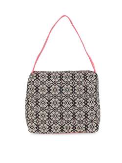 ALII AND ALIIZEY - ALII AND ALIIZEY Black Geometric Shopper Handheld Bag