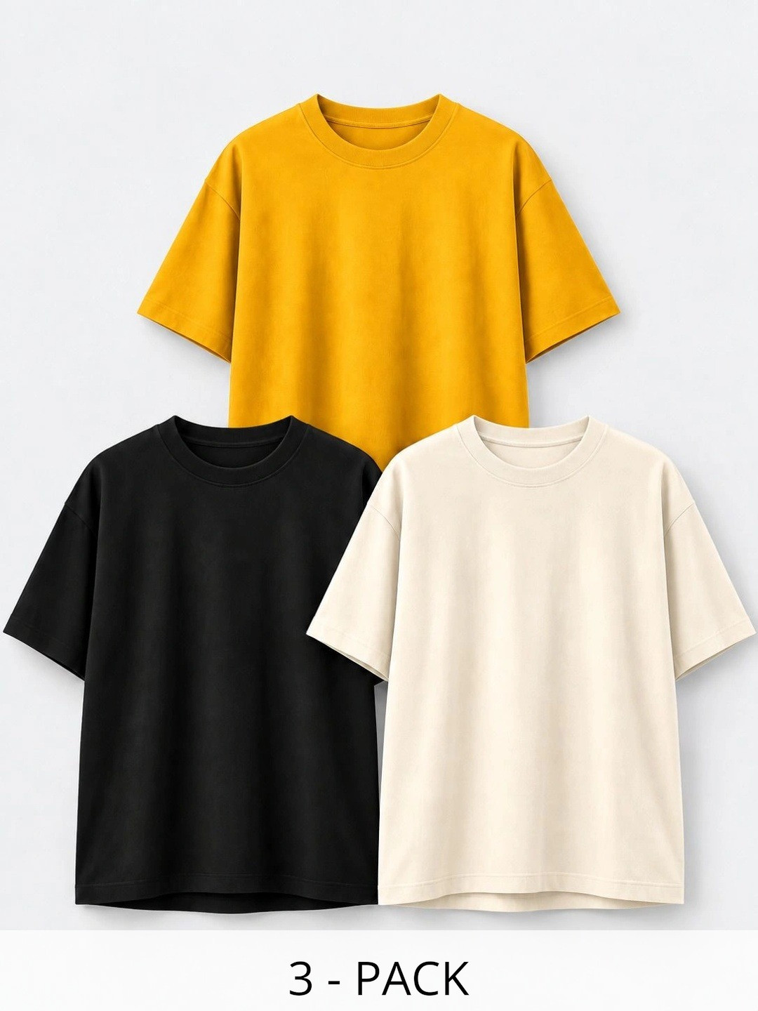 Roadster Men Pack of 3 Plain T-Shirts — ₹599 on Myntra