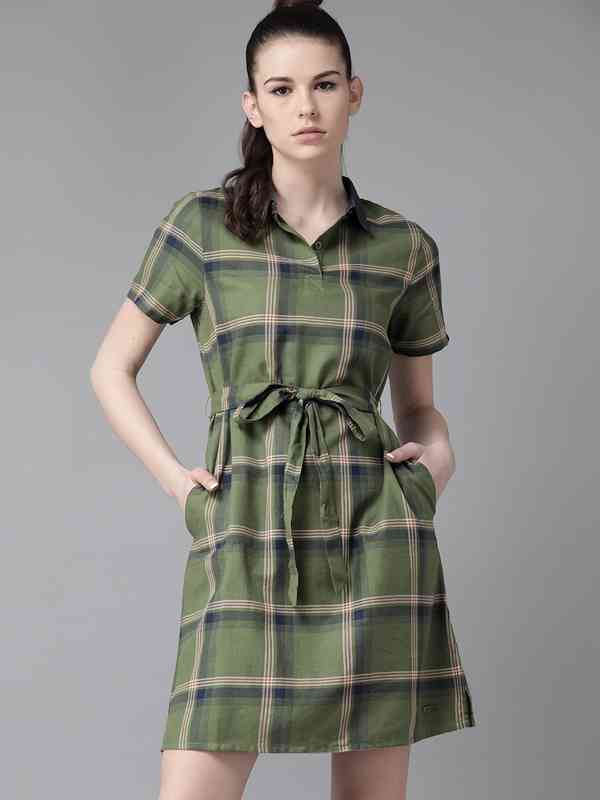 kalita dress green Queen's Calling Navy Blue Tweed Shift Dress – Shop the Mint main image 0