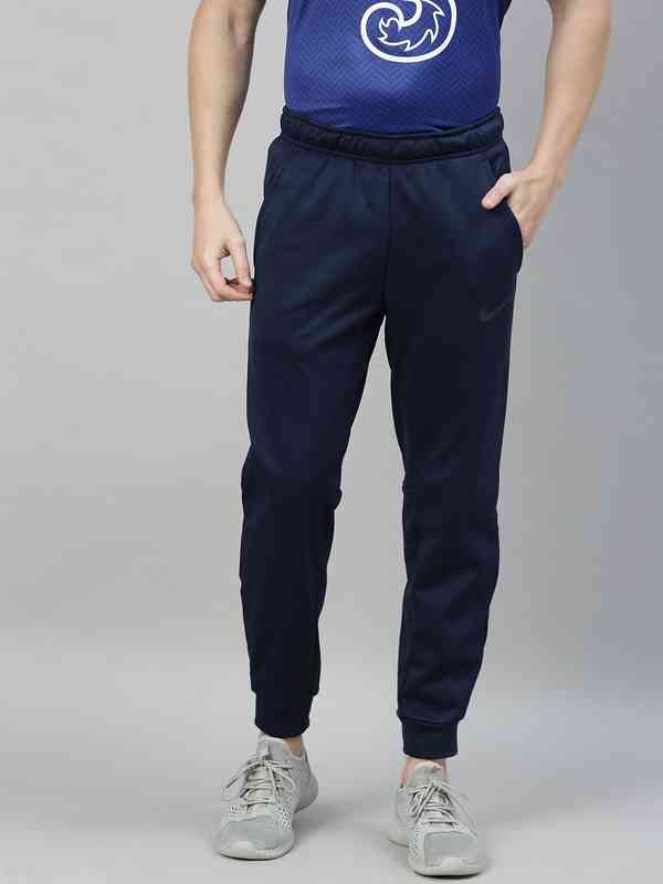 nike training therma track pants blue