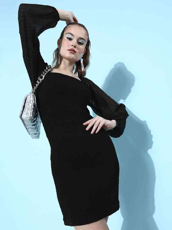 Buy Stylish Black Mini Dress Online on Myntra Buy Stylish Black Mini Dress Online on Myntra