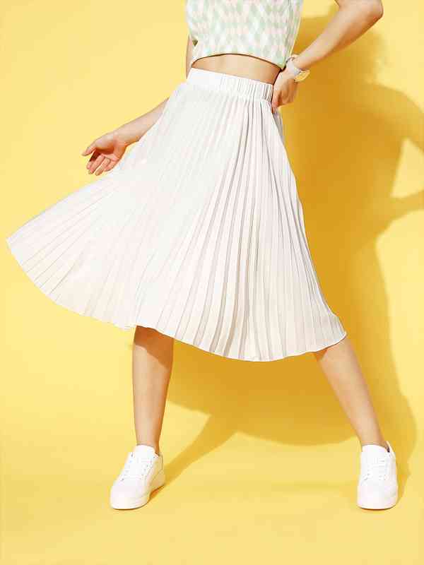 Off White Skirts - Buy Off White Skirts online in India