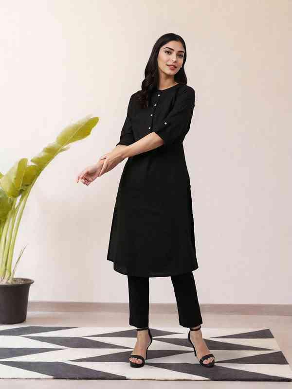 Punjabi Pathani Salwar Suit Ladies Pathani Suit Design W Women Black Solid  Pathani Kurtas Buy W Women Black Solid Pathani Kurtas Online In India