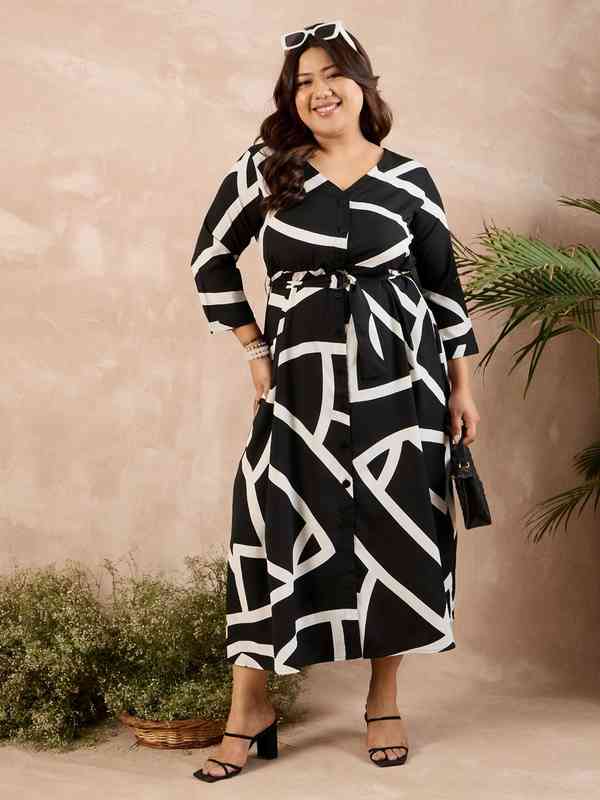 JollieLovin Women's Plus Size V-Neck Summer Dress – Sleeveless T-Shirt Dress, Tie-Dye, Loose Fit - View #4