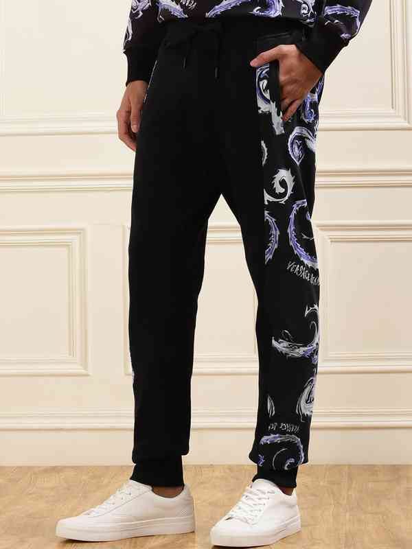 【送料&関税込】Versace Cotton Track-pants VERSACE Logo Track Pants, Black/ Gold – OZNICO