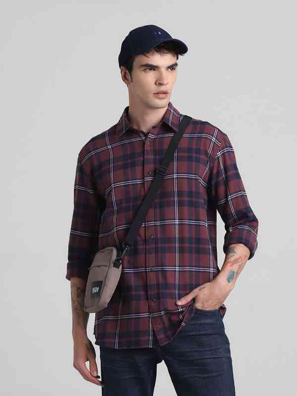 シャツ CHECKS DOWNTOWN PLAID FLANNEL SHIRT Check Shirt 88216512 Jack Jones Jack Jones Check Shirt In Green ASOS