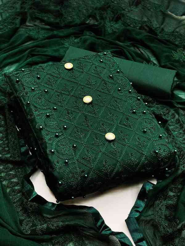 Florence Green Solid Dress Material - Buy Florence Green Solid Dress  Material online in India
