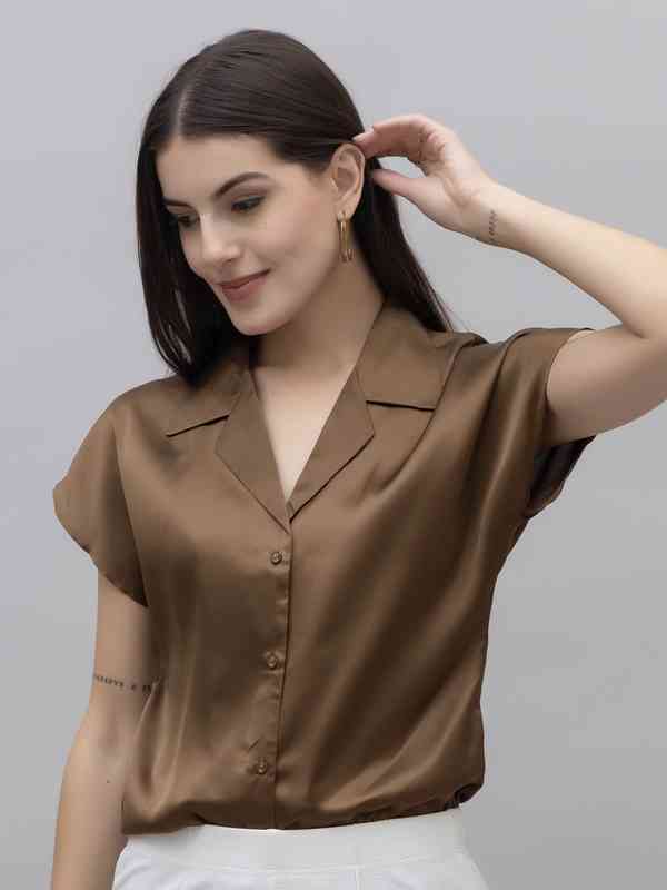 Women Brown Shirt - Buy Women Brown Shirt online in India Women Brown Shirt - Buy Women Brown Shirt online in India