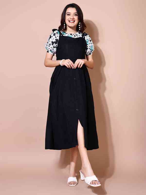 denim dungaree maxi dress Denim Dungaree Dress