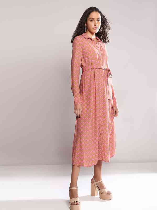 women's dresses orange Universal Standard Plus Size Sunshower Flowy Linen Dress