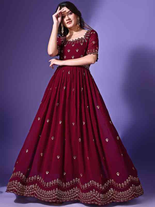 indian evening dresses with sleeves Cream Long Sleeves Arabic Evening Dresses SS696 – DreamyVow