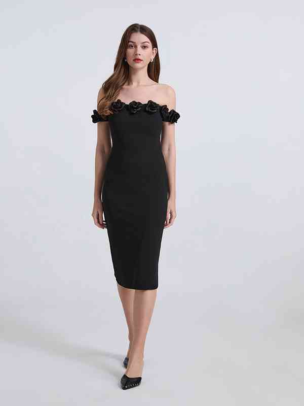 bodycon dress with bow kendall dress in high line stripe main image 0