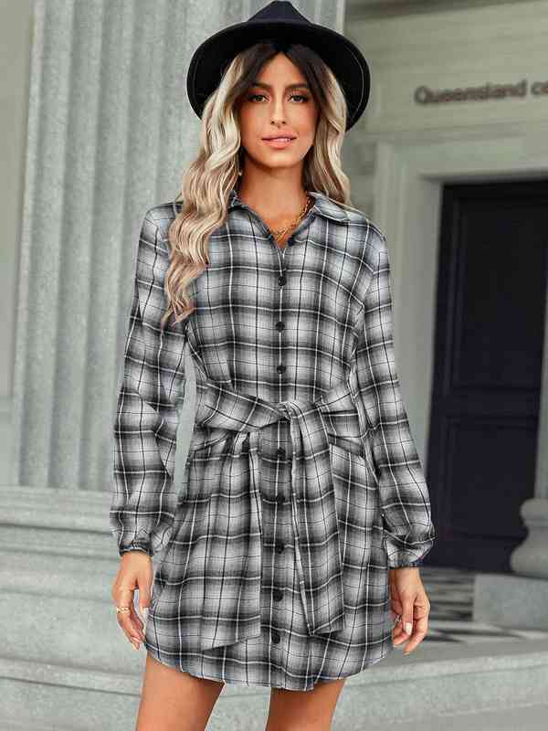 Women Checked Shirt Dresses - Buy Women Checked Shirt Dresses