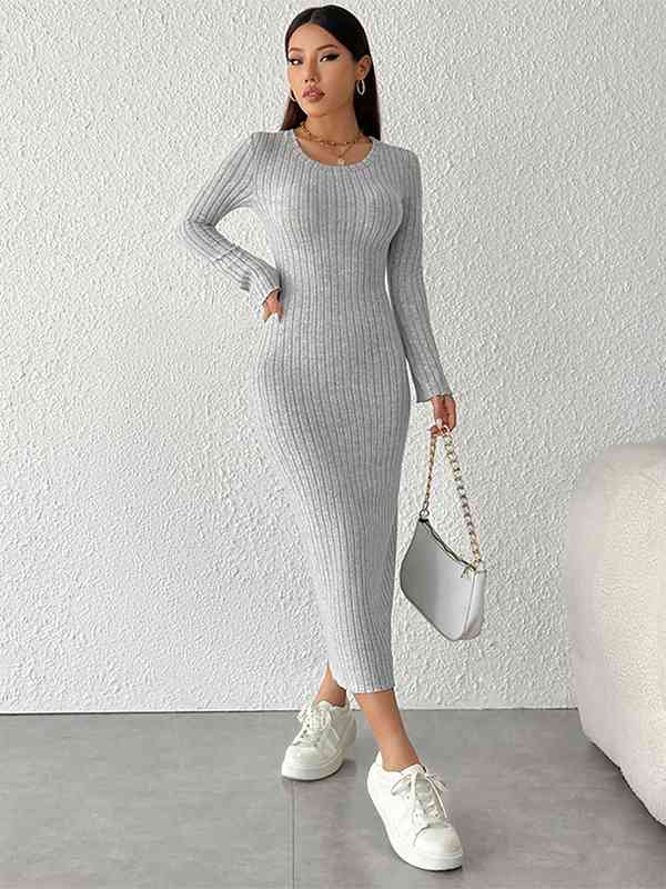 grey color dress for women Elegant Grey Blue A-Line Bridesmaid Dress with Flutter Sleeve - Blue Designer Bridesmaids Dresses with V-Neck - Multiple Color