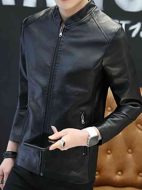 ジャケット・アウター HAS2SONS PU leather jacket HAS2SONS ハズツーソンズ｜Red Curved Blade Sleeve PU Leather