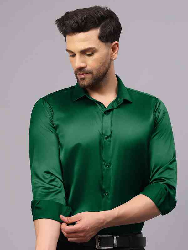 Bottle Green Shirts - Buy Bottle Green Shirts online in India