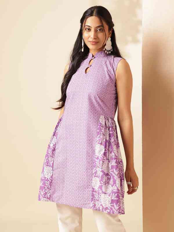 Othyroce Women's Plus Size Sleeveless Tunic Top - Flowy Printed Tank Top (Multi-blue, 4X) - View #6