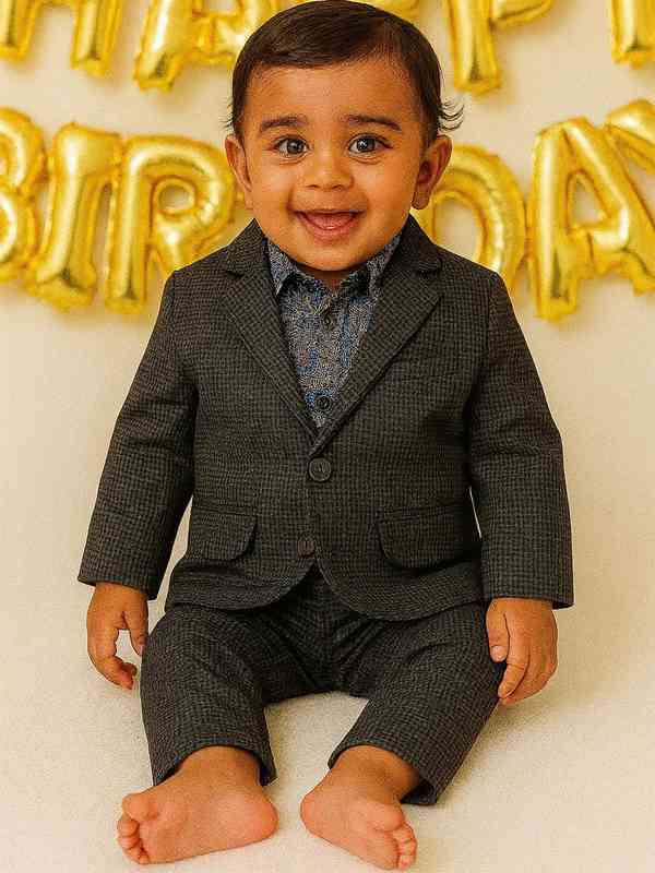 blazer boys party dress Han edition handsome boy suit children suit flower small host dresses costumes male