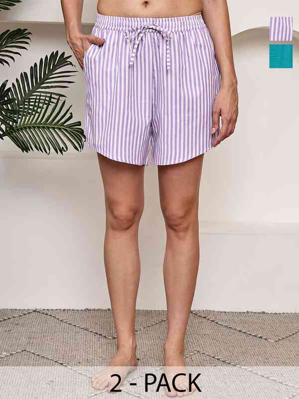 Lavender Shorts - Buy Lavender Shorts online in India