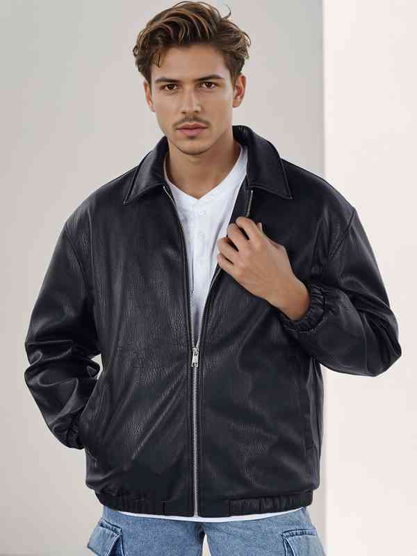 Men Leather Jackets - Buy Leather Jackets For Men Online | Myntra