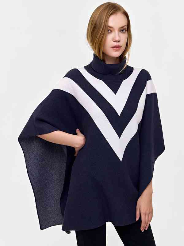 Navy Blue Poncho - Buy Navy Blue Poncho online in India