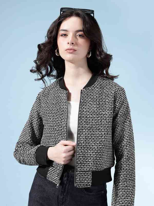 ジャケット・アウター JUHA FANCY TWEED NO-COLLAR JACKET 25AW 4 25AW】JUHA FANCY TWEED NO-COLLAR JACKET - BLACK | NOUVERTEmagazine